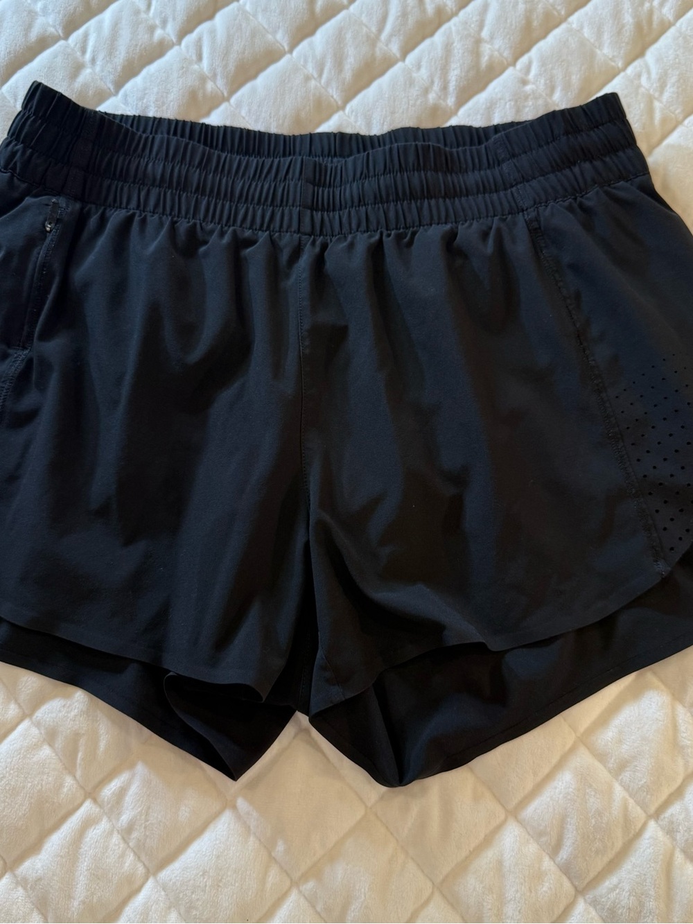 Athleta Black Hustle 3" Running Shorts Size XS Lined 446694